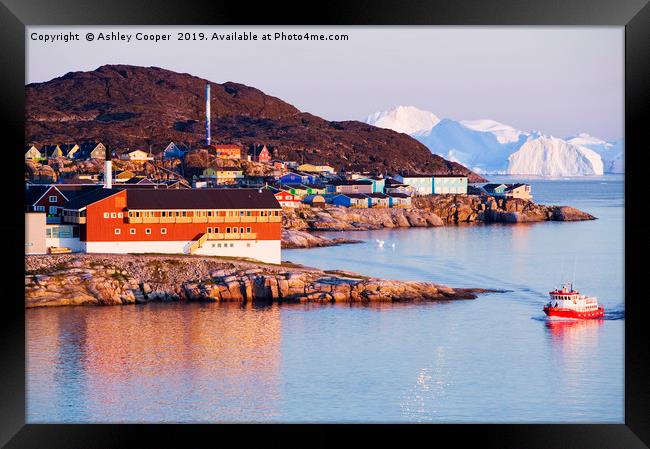 Greenland sunset. Framed Print by Ashley Cooper
