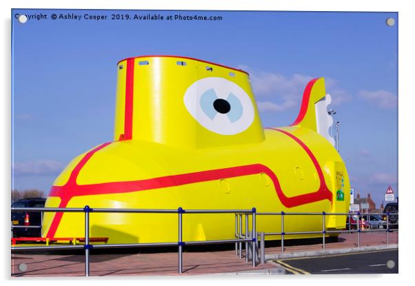 Yellow submarine. Acrylic by Ashley Cooper