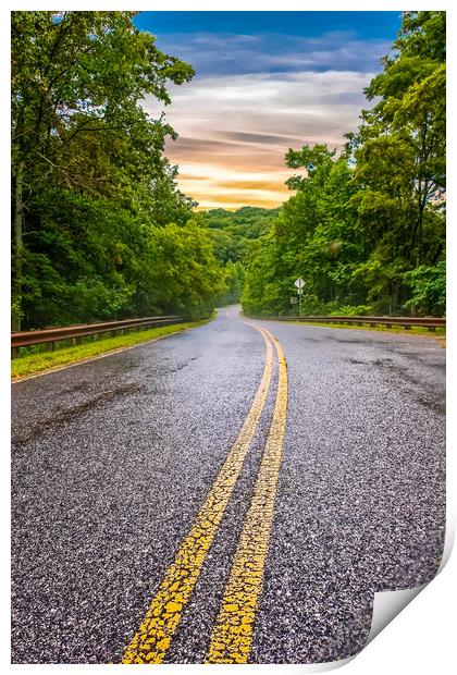 Road into The Light Print by Darryl Brooks