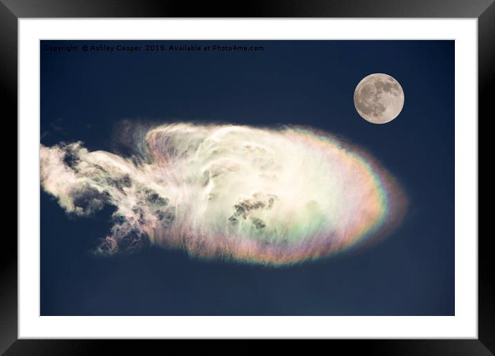 Nacreous cloud. Framed Mounted Print by Ashley Cooper