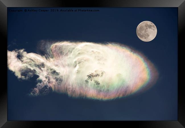 Nacreous cloud. Framed Print by Ashley Cooper