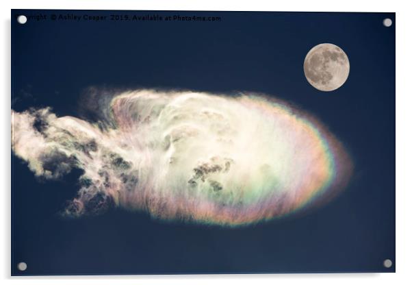 Nacreous cloud. Acrylic by Ashley Cooper