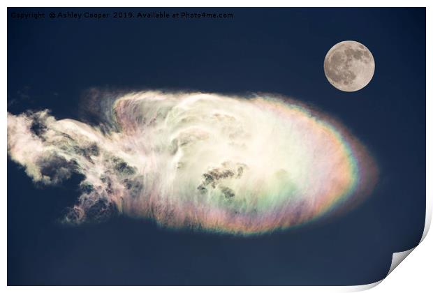 Nacreous cloud. Print by Ashley Cooper