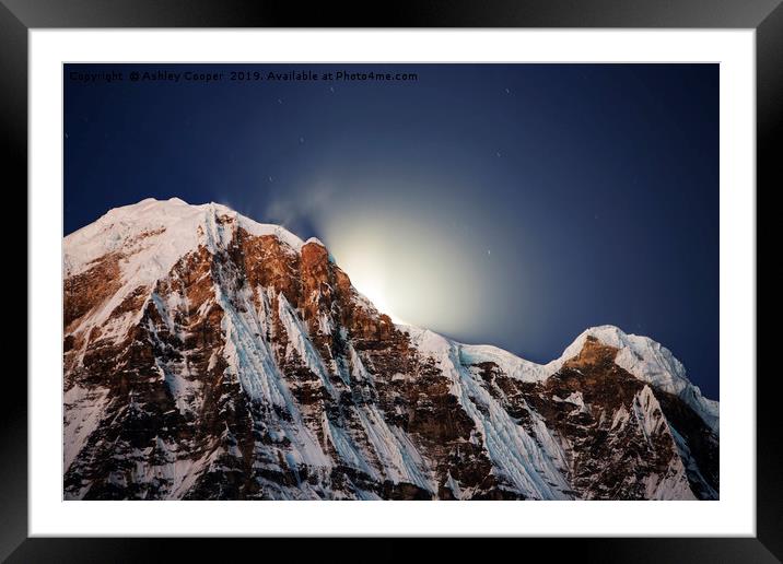 Moon rise Framed Mounted Print by Ashley Cooper