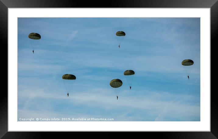 The airborne commemorations on Ginkel Heath with p Framed Mounted Print by Chris Willemsen