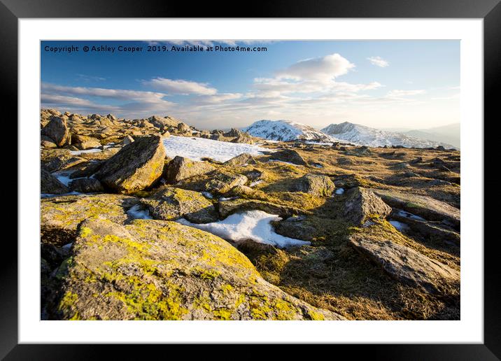 Coniston old Man Framed Mounted Print by Ashley Cooper