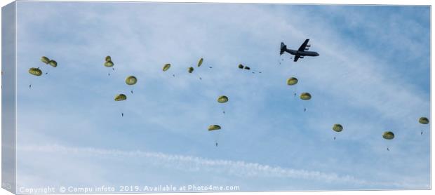 The airborne commemorations on Ginkel Heath with p Canvas Print by Chris Willemsen