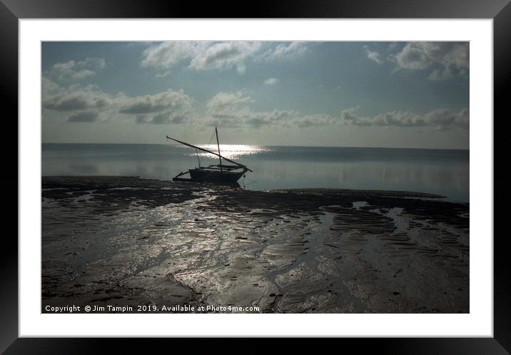 JST119. Low tide (2) Framed Mounted Print by Jim Tampin