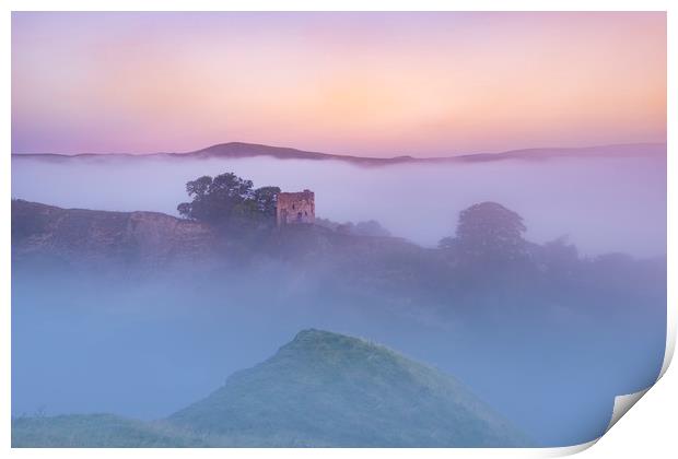 Peveril Castle Dawn, Peak District.  Print by John Finney