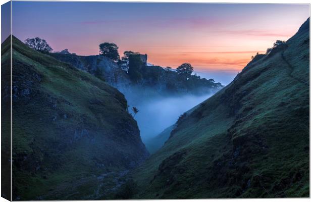 Cave Dale Haunted Dawn Canvas Print by John Finney
