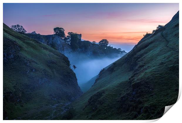 Cave Dale Haunted Dawn Print by John Finney