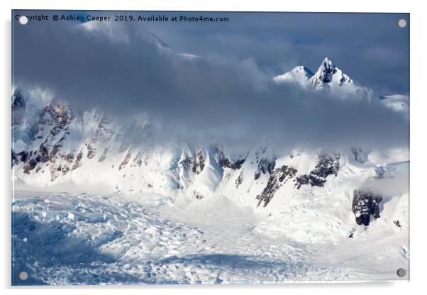 Glacial peak. Acrylic by Ashley Cooper