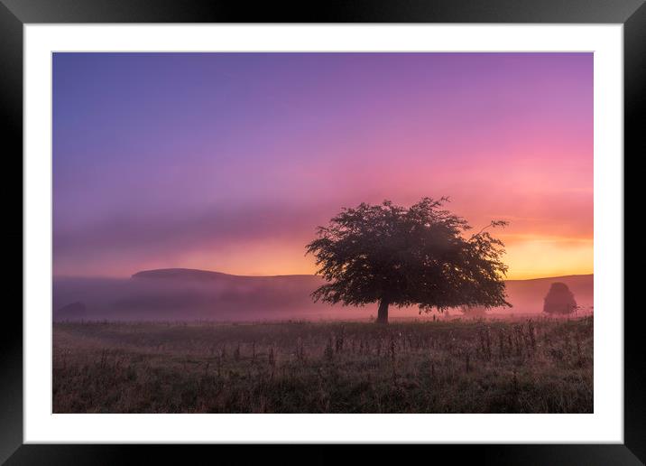 Perry Dale Moody Dawn, Derbyshire Dales. Framed Mounted Print by John Finney