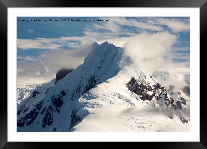 Towering ice. Framed Mounted Print by Ashley Cooper