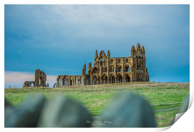 Whitby Abbey Print by Peter Anthony Rollings