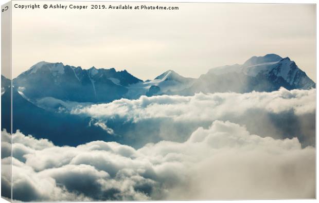 Alps mist. Canvas Print by Ashley Cooper