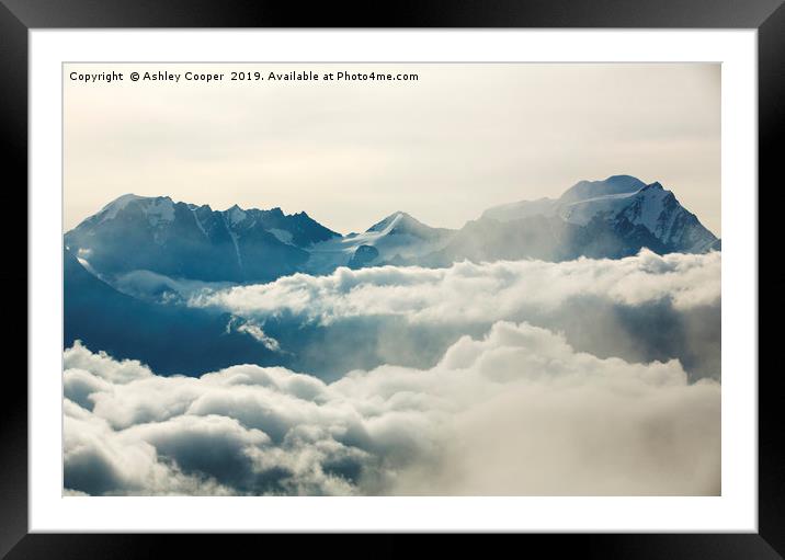 Alps mist. Framed Mounted Print by Ashley Cooper