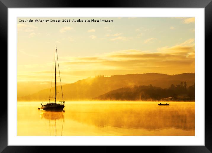 Tranquil dawn. Framed Mounted Print by Ashley Cooper