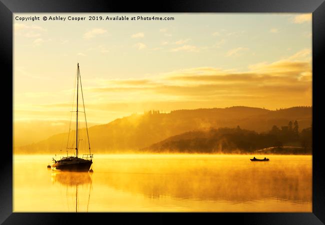 Tranquil dawn. Framed Print by Ashley Cooper
