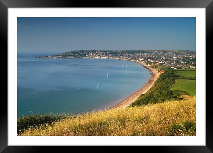 Swanage from Ballard Down                      Framed Mounted Print by Darren Galpin