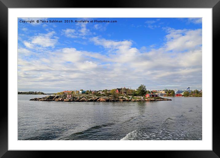 Small Island Ryssänsaari on a Beautiful Day Framed Mounted Print by Taina Sohlman