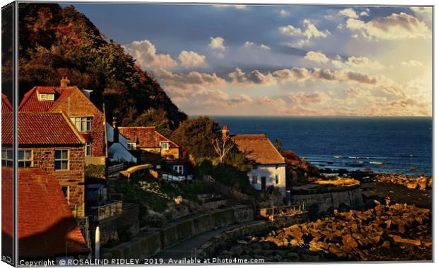 "Cottages by the sea" Canvas Print by ROS RIDLEY