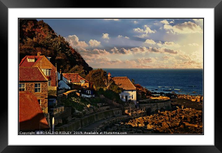 "Cottages by the sea" Framed Mounted Print by ROS RIDLEY