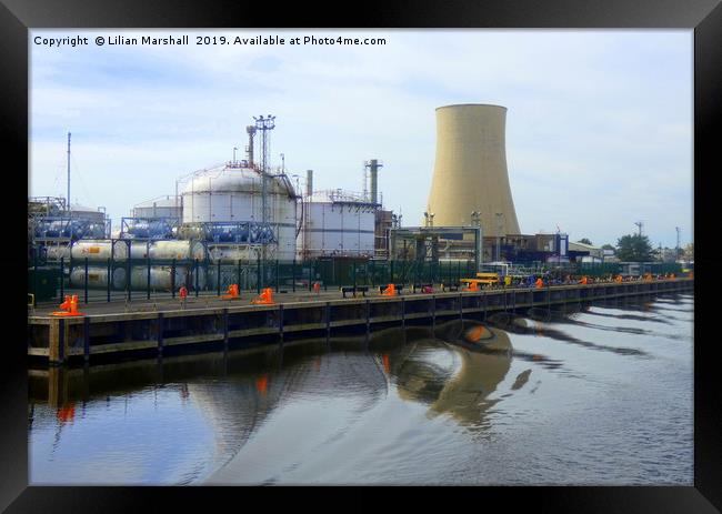 Stanlow Oil Refinery. Framed Print by Lilian Marshall