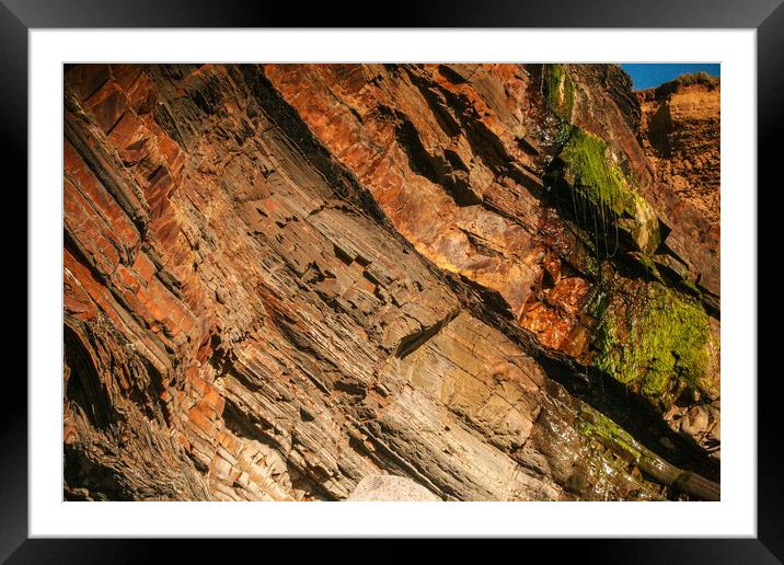 Rock face Framed Mounted Print by Dave Bell