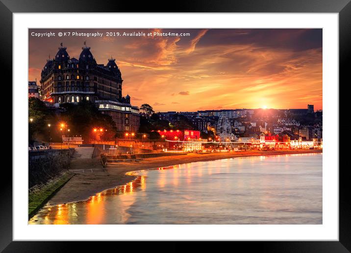 Sunrise over Scarborough Framed Mounted Print by K7 Photography