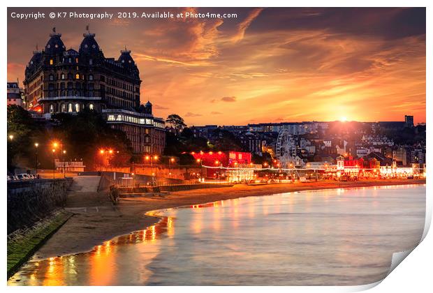 Sunrise over Scarborough Print by K7 Photography