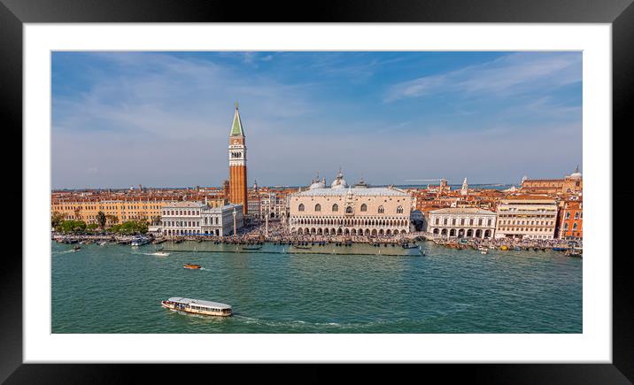 Ferry Past Saint Marks Square Framed Mounted Print by Darryl Brooks