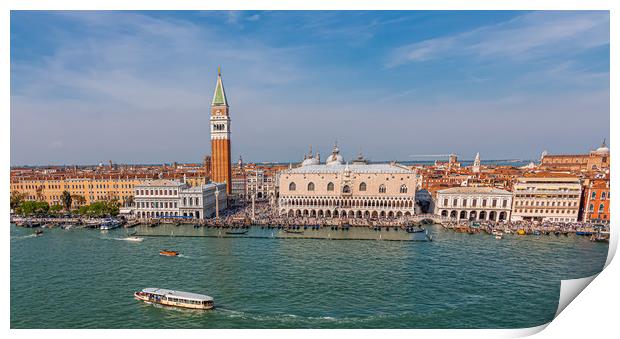 Ferry Past Saint Marks Square Print by Darryl Brooks