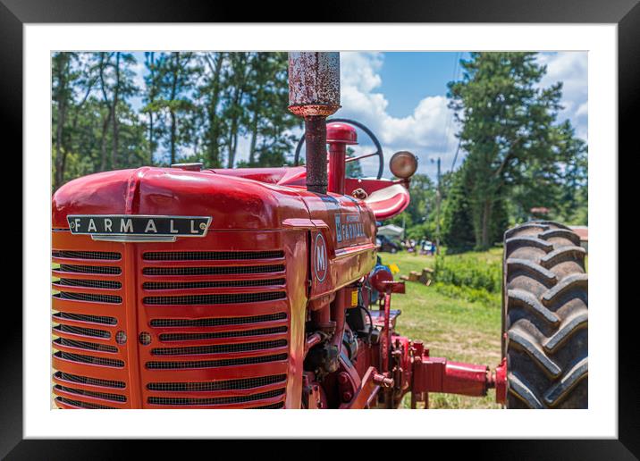 Front of Farmall Tractor Framed Mounted Print by Darryl Brooks
