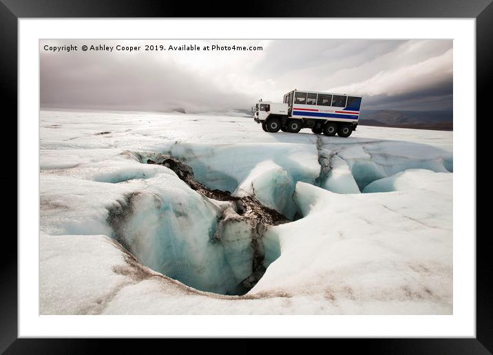 Glacier truck. Framed Mounted Print by Ashley Cooper
