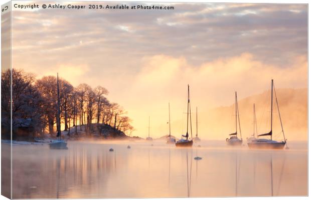 Windermere sunrise Canvas Print by Ashley Cooper