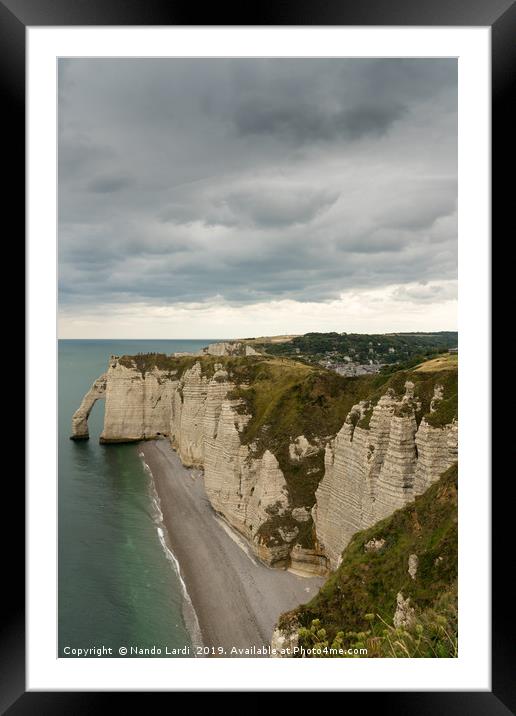 Les Falaises d'Etretat Framed Mounted Print by DiFigiano Photography