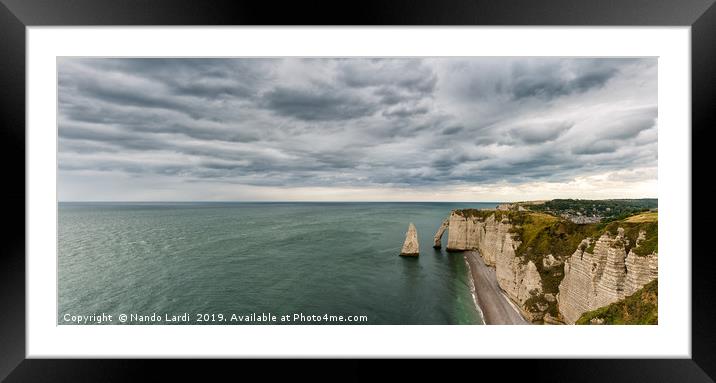 Les Falaises d'Etretat Panorama Framed Mounted Print by DiFigiano Photography