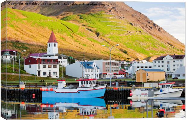 Iceland harbour. Canvas Print by Ashley Cooper