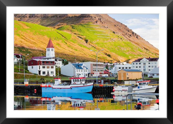 Iceland harbour. Framed Mounted Print by Ashley Cooper