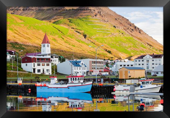 Iceland harbour. Framed Print by Ashley Cooper