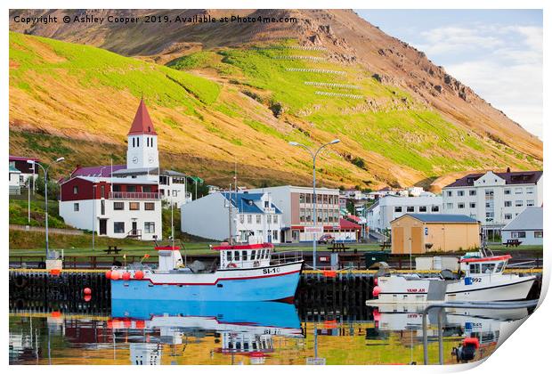 Iceland harbour. Print by Ashley Cooper