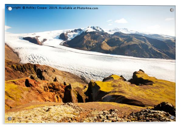 Iceland glacier Acrylic by Ashley Cooper