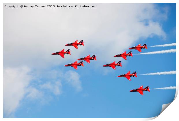 Formation flyers Print by Ashley Cooper