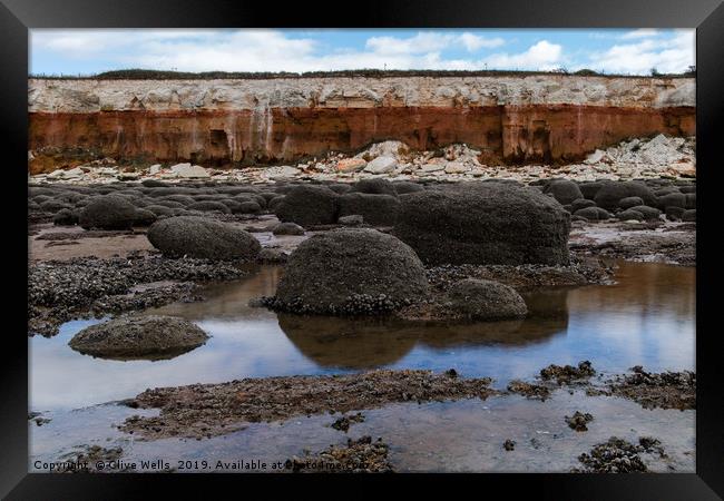 The cliffs at Old Hunstanton, Norfolk Framed Print by Clive Wells