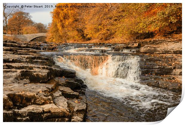 Stainforth Force, Yorkshire Dales Print by Peter Stuart