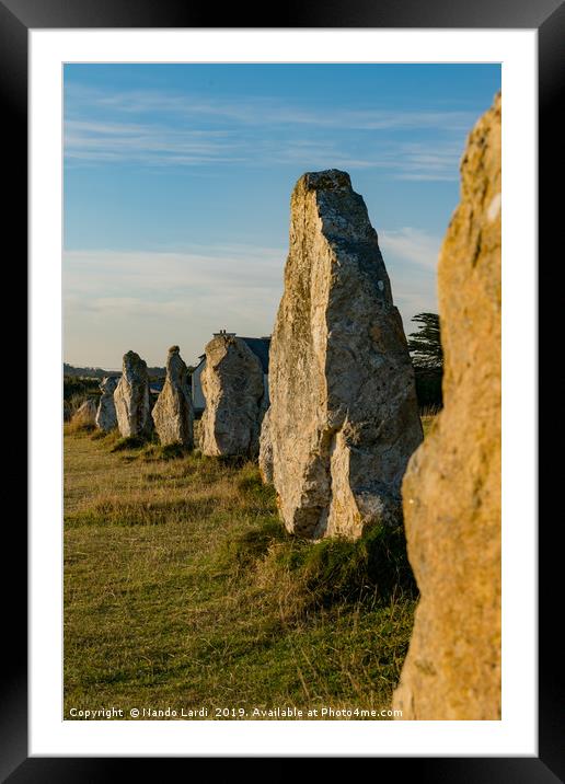 Menhirs de Lagatjar 3 Framed Mounted Print by DiFigiano Photography