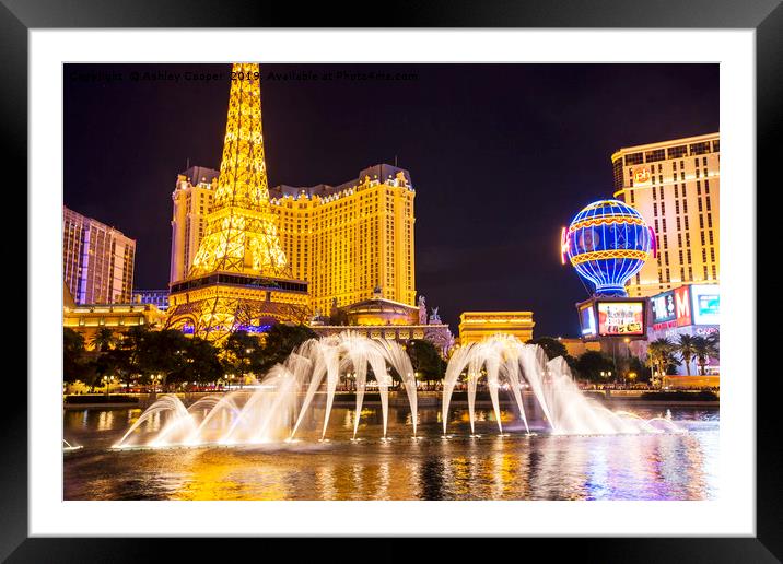 Las vegas. Framed Mounted Print by Ashley Cooper