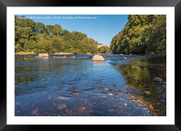 Winston Bridge, Teesdale, Early Autumn Framed Mounted Print by Richard Laidler