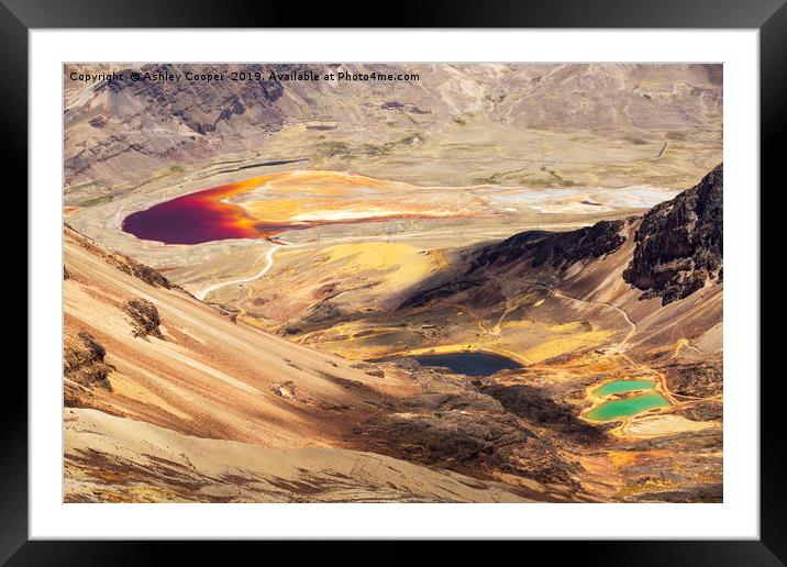 Andes lakes. Framed Mounted Print by Ashley Cooper